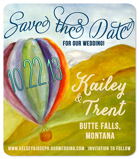 Hot Air Balloon Save the Date Magnet